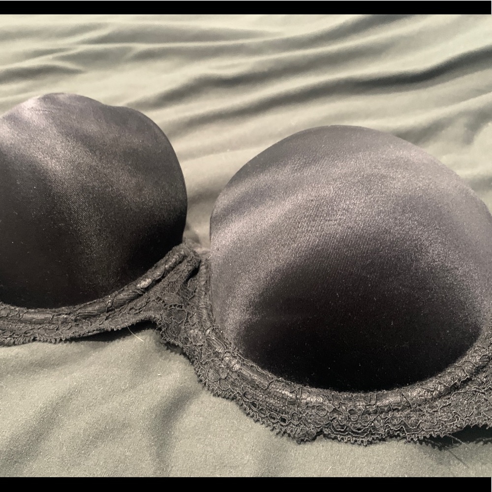 Black Victoria’s Secret PINK Pushup, Strapless Bra